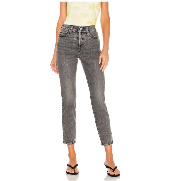 Levi's Wedgie Icon High Rise Jeans in Better Weathered Grey Wash - Picture 1 of 9